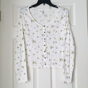 White Floral Long Sleeve